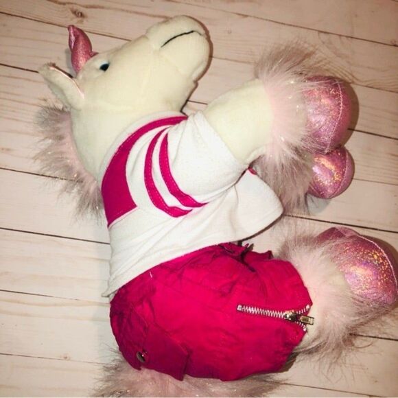 Build a bear workshop unicorn plush 13 vibrant pink, white and shimmery pink. - Picture 5 of 6